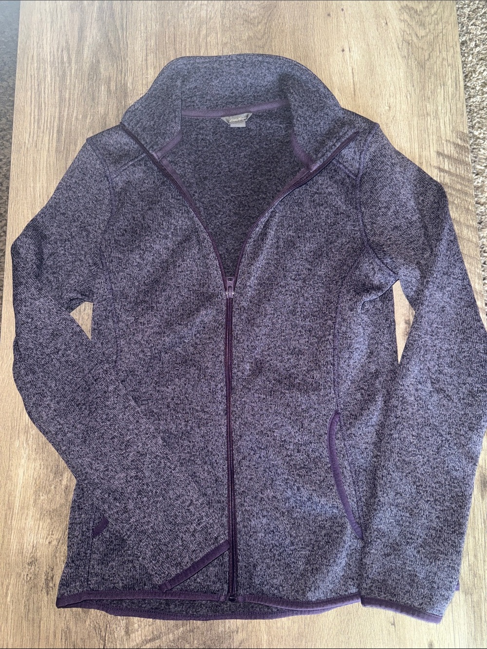 Heathered Purple Zip-Up Hoodie